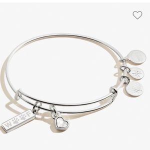 Alex and Ani “Woof” Duo expandable charm Bangle - Silver -New with tags